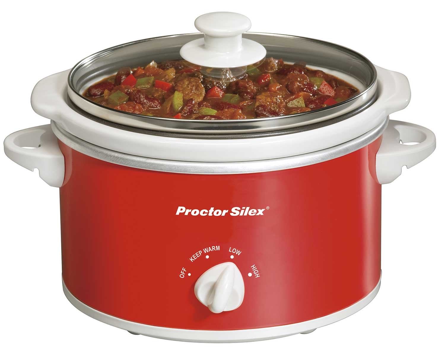 Portable 1.5 Quart Slow Cooker (red)