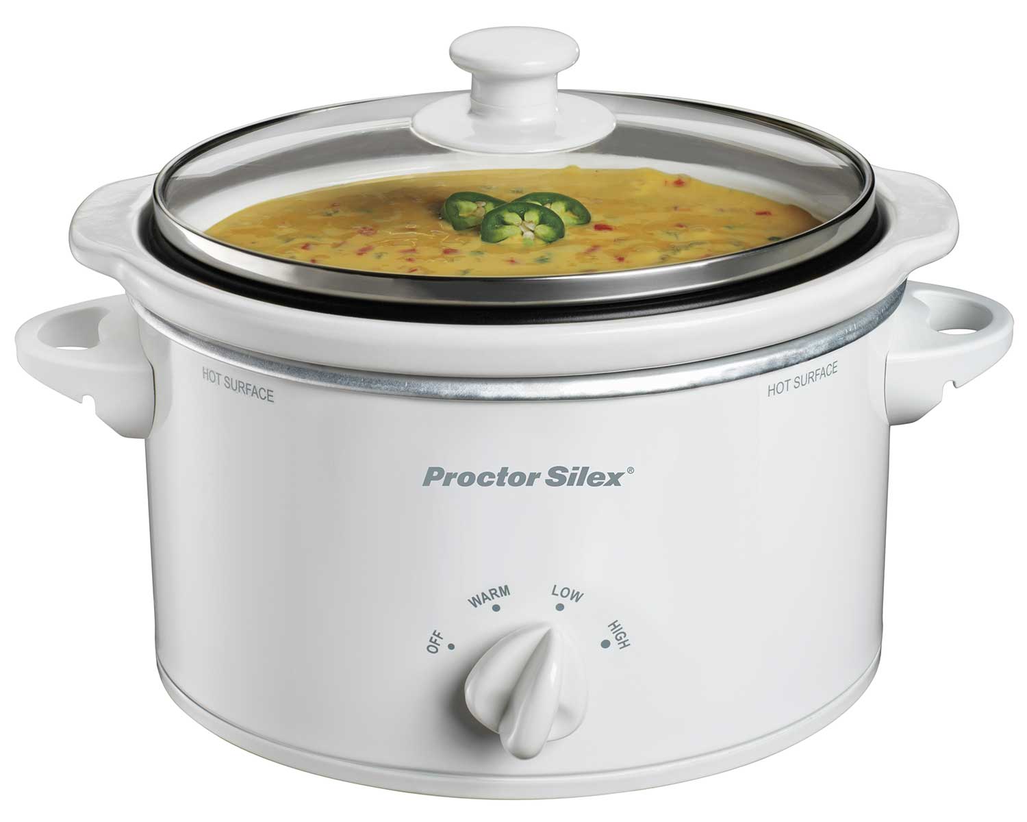 Portable 1.5 Quart Slow Cooker (white)