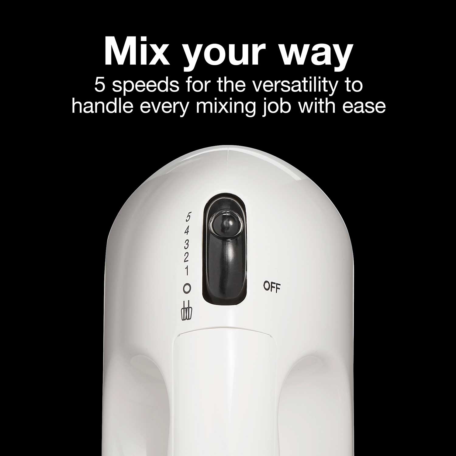 Proctor Silex 62515RY 5-Speed Easy Mix Hand Mixer White: Food Mixers  Handheld (022333625156-1)