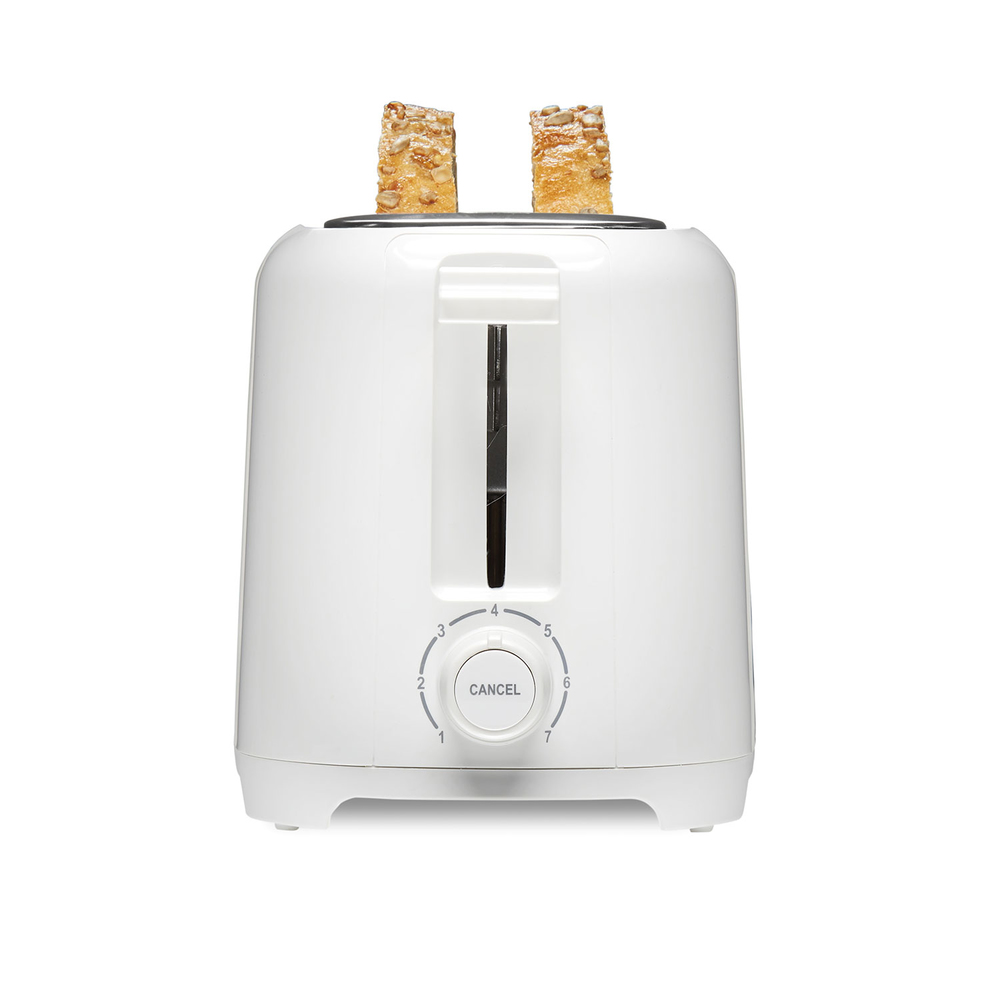 Wide Slot 2 Slice Toaster White