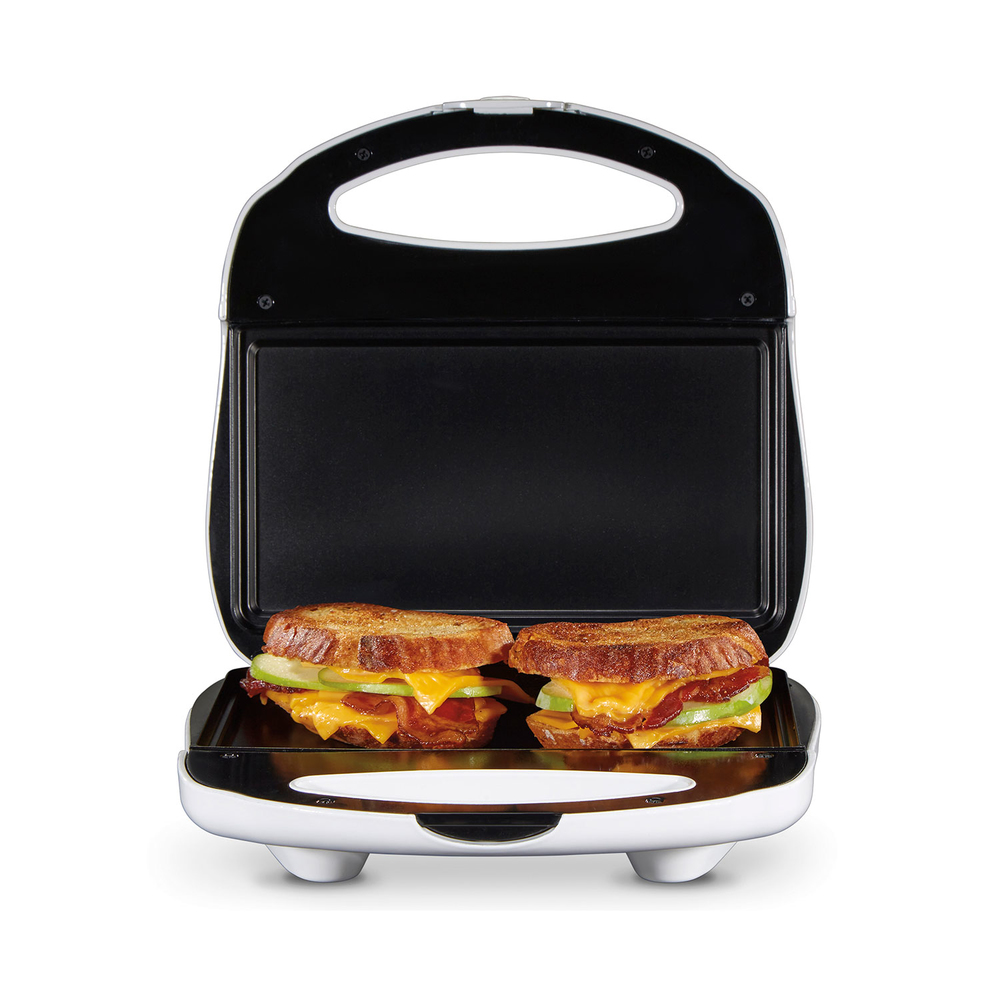 Sandwich Maker with Nonstick Surface, White - Model