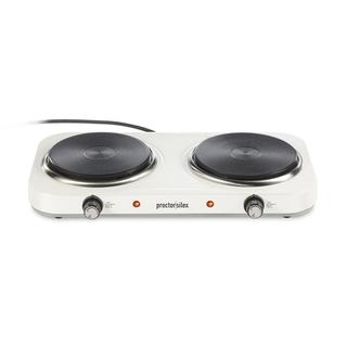 Countertop Double Electric Burner, White - 34117