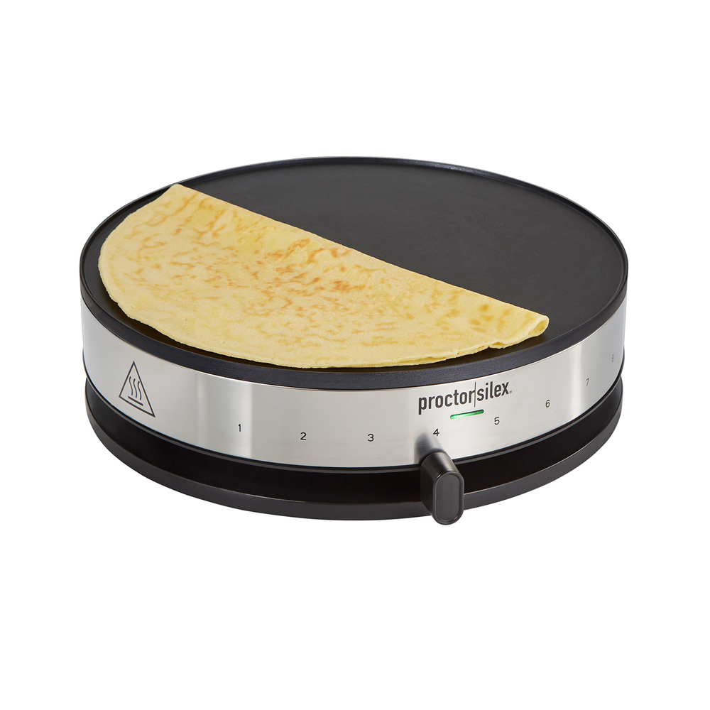 Professional electric pancake maker with non-stick baking surface
