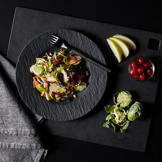  Recipe for Brussels Sprouts Apple Cranberry Salad with Maple Syrup Vinaigrette