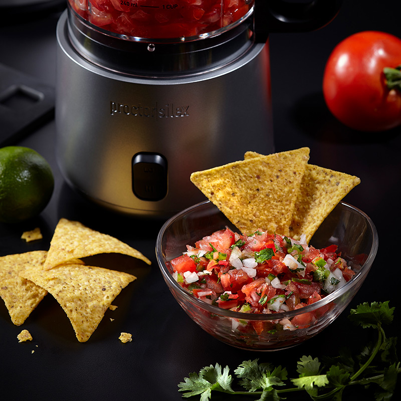 food chopper with salsa