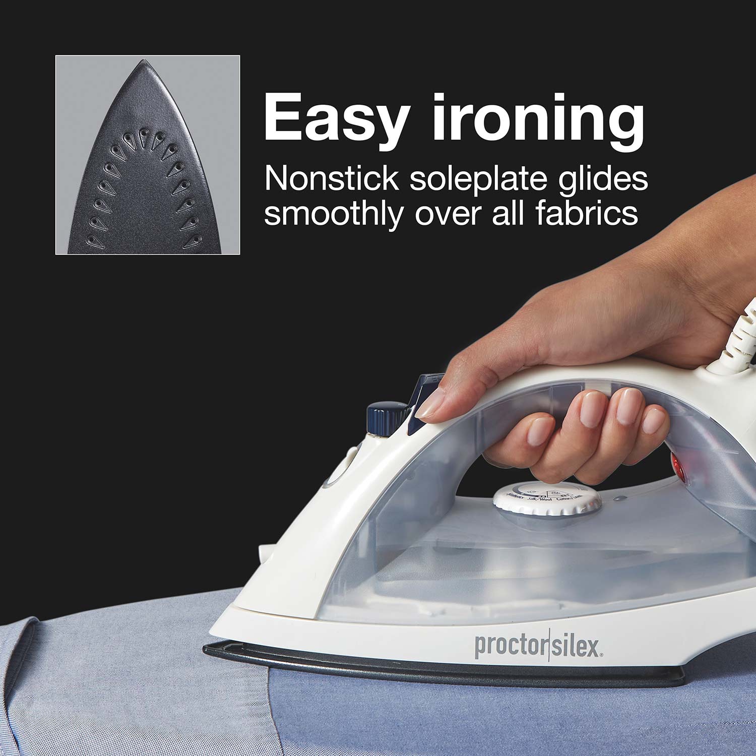 Nonstick Steam Iron, Gray - Model 17150PS