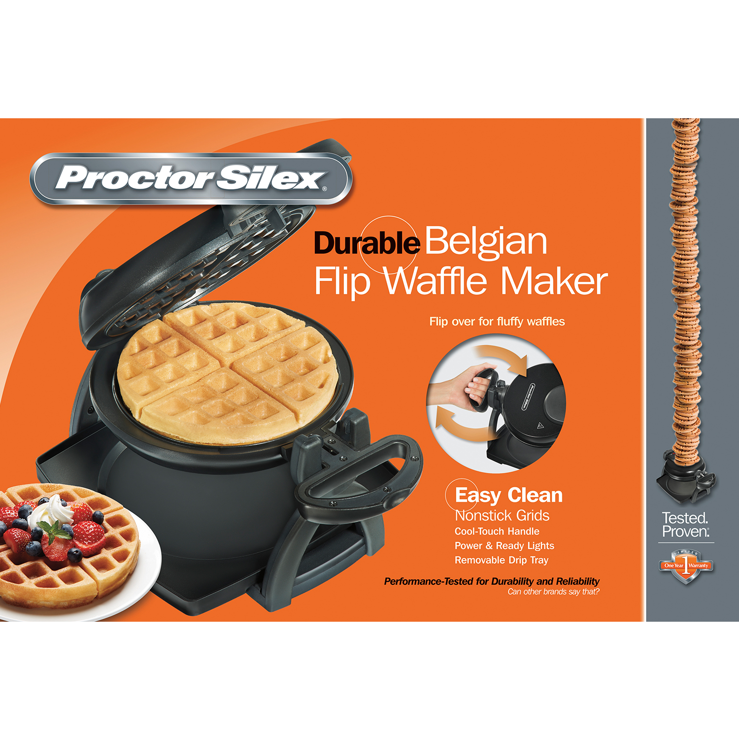 Belgian Flip Waffle Maker - Model 26090 | ProctorSilex.com