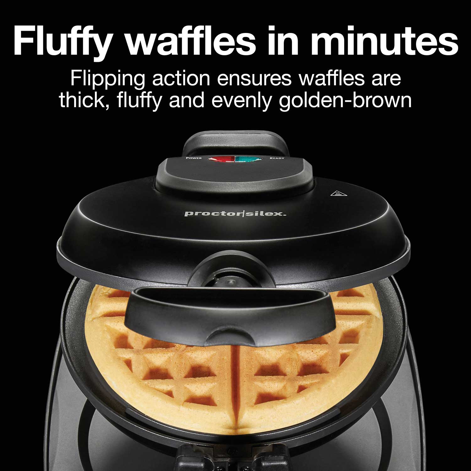 BLACK+DECKER Belgian Flip Waffle Maker - Silver