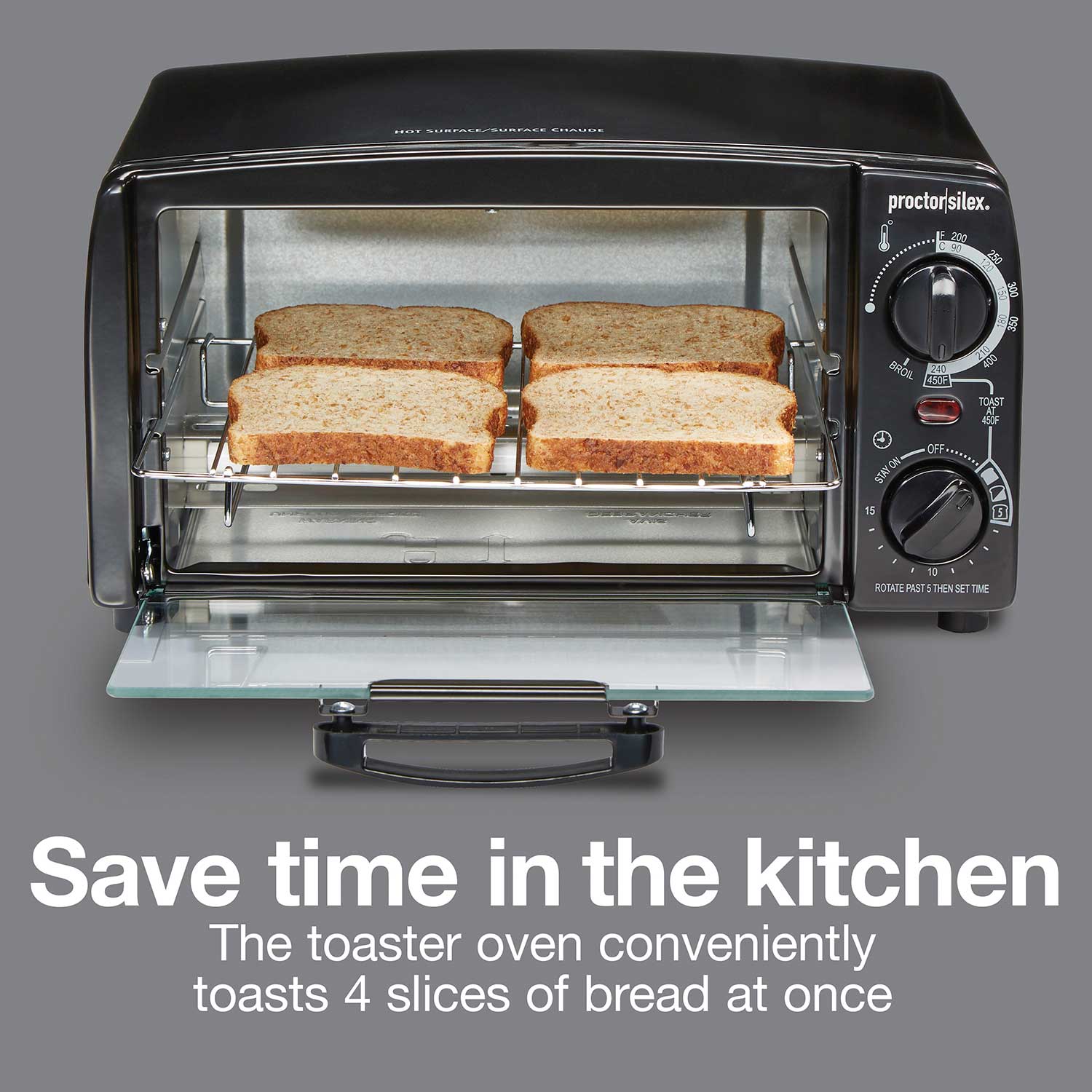 4 Slice Toaster Oven with Broiler - Model 31118PS