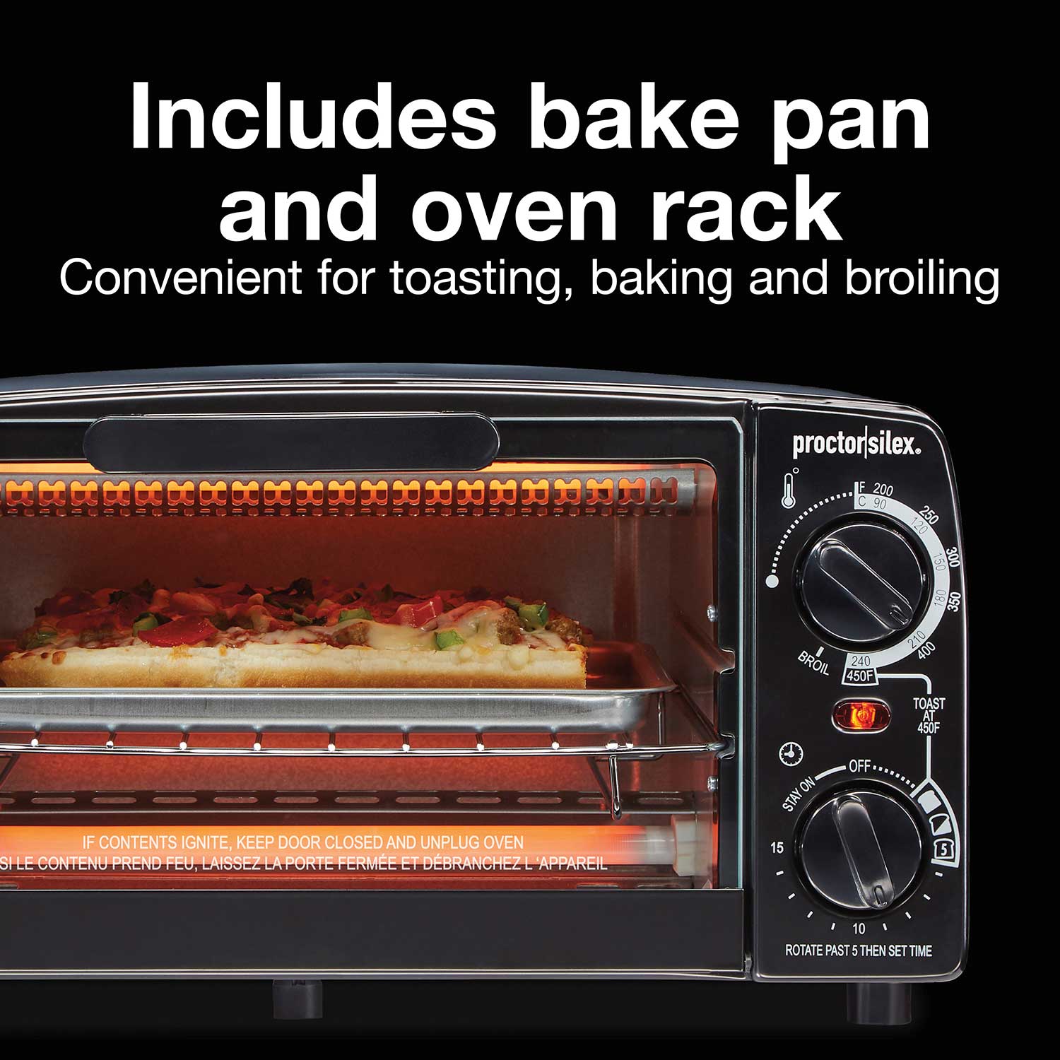 4 Slice Toaster Oven with Broiler - Model 31118PS