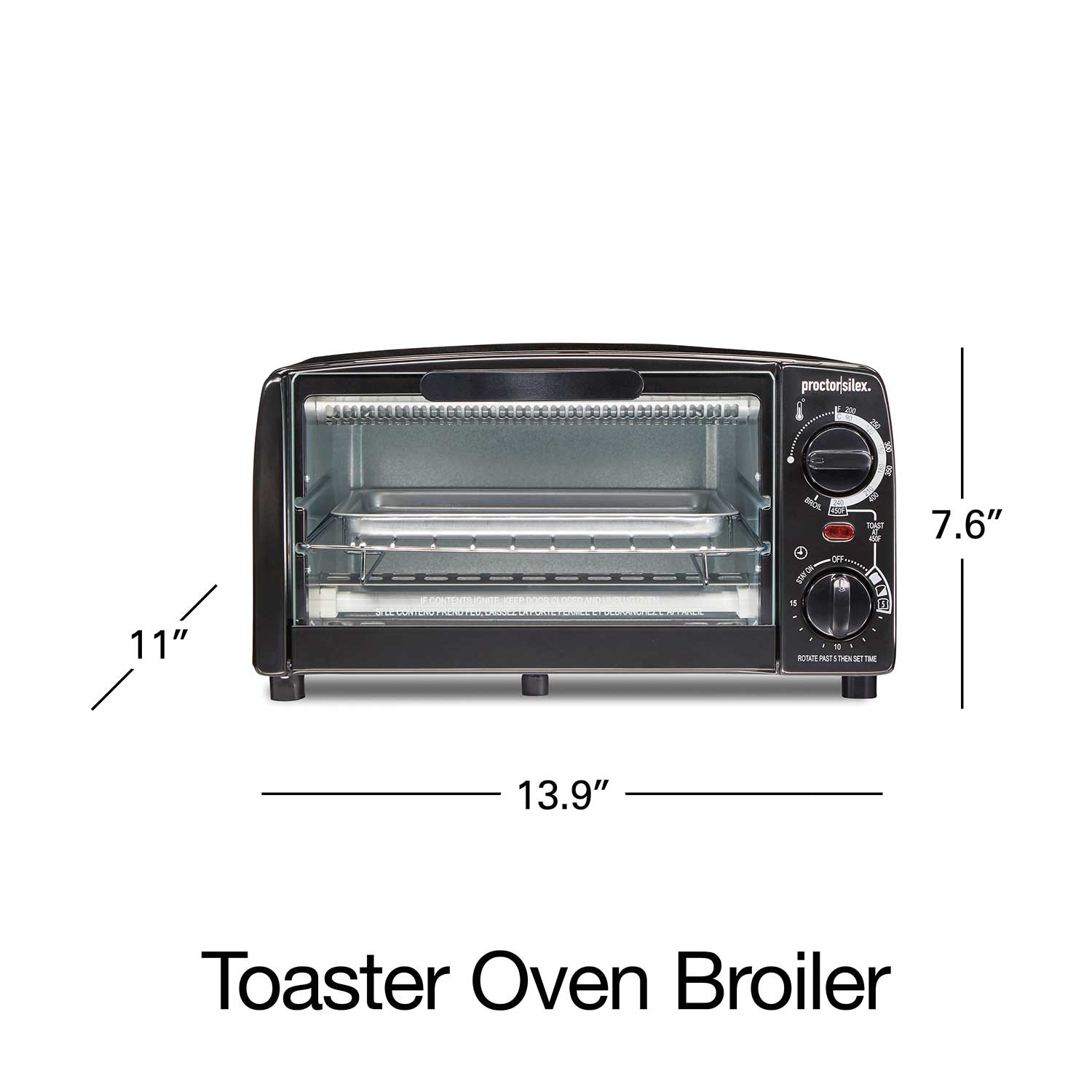 Proctor Silex Simply-Crisp Toaster Oven Air Fryer Combo with 4 Functions  Including Convection, Bake & Broil, Fits 6 Slices or 12” Pizza, Auto  Shutoff