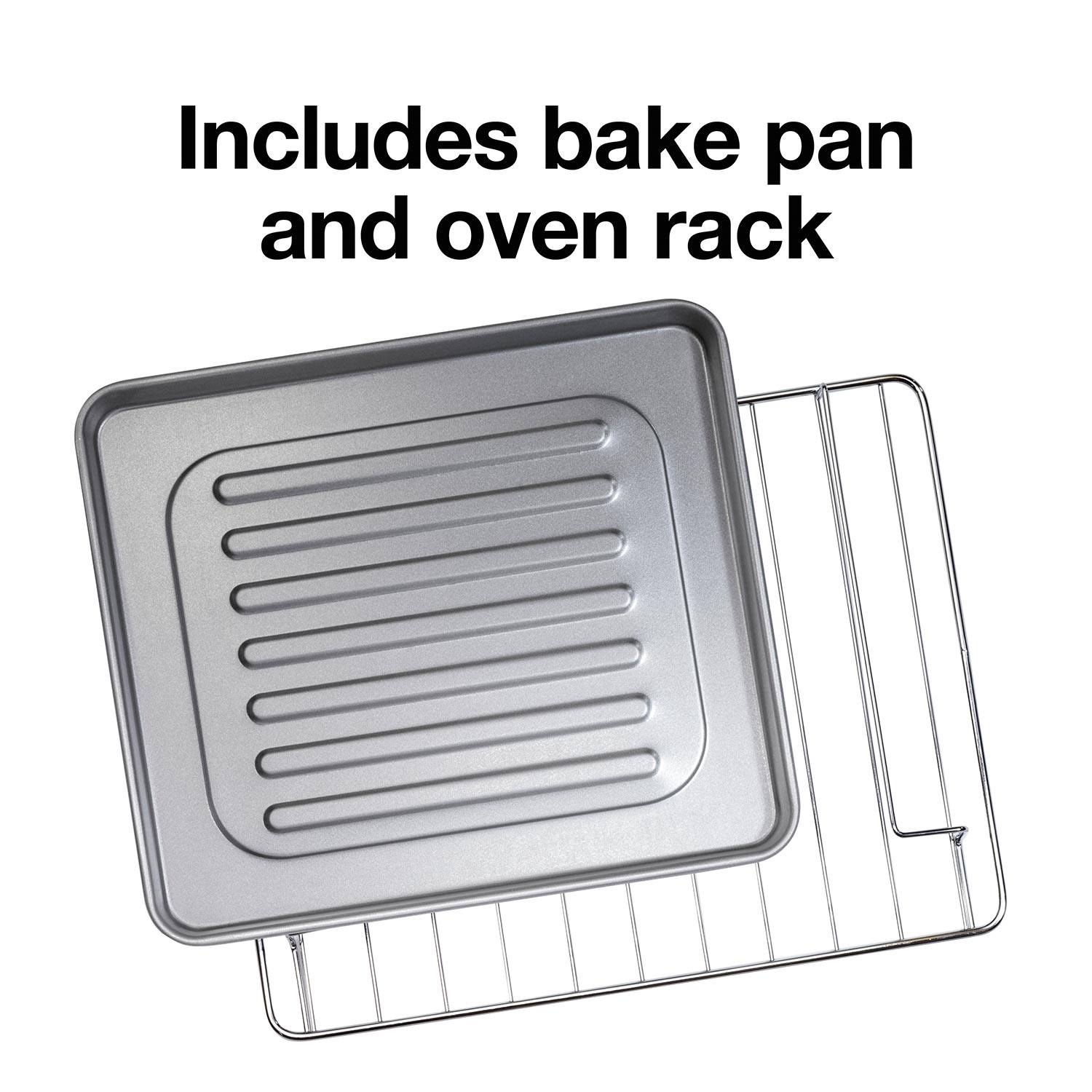 10 Inch Toaster Oven Tray and Rack Set, Small Stainless Steel Baking Pan  with Co