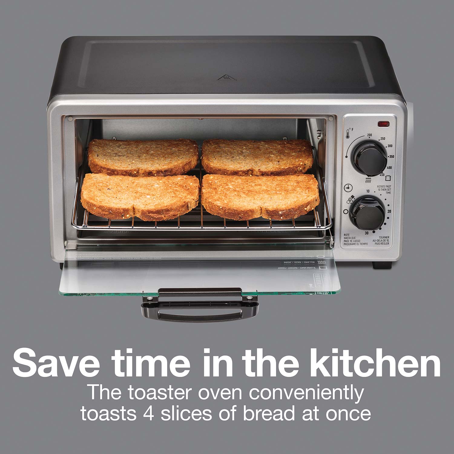 Hamilton Beach 4-Slice Silver Toaster Oven at