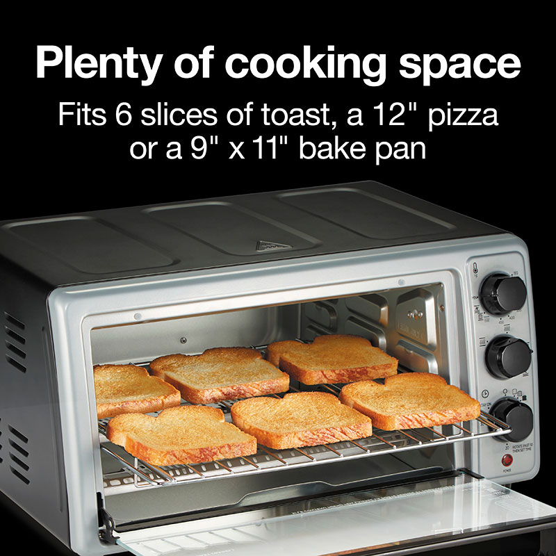 BLACK+DECKER 4-Slice Air Fry Toaster Oven - Crisp 'N Bake With Two Knobs, 5  Cooking Functions & Even Toast Technology for Bread, Pizza & More