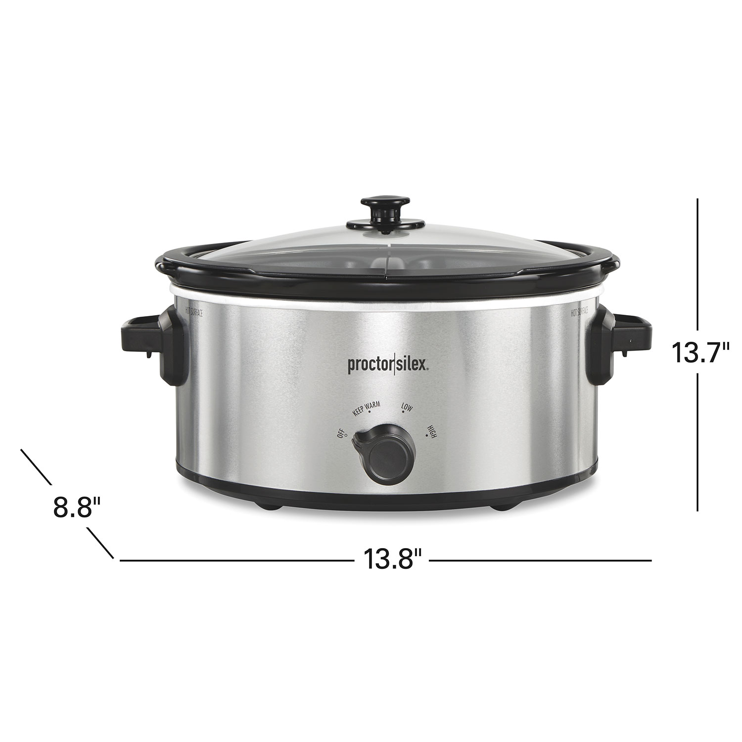 Rival 7 Quart Crock Pot /Slow Cooker Replacement Oval Glass Lid