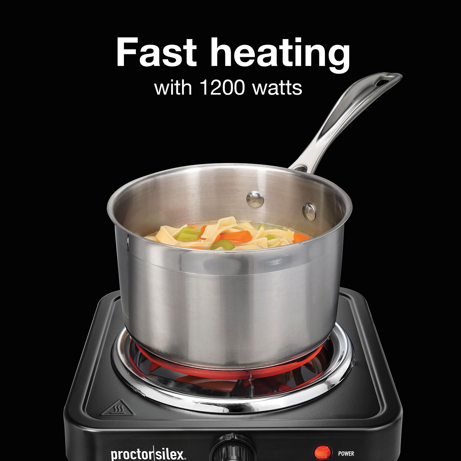 Electric Stove,Portable Stovetop Stainless Countertop Single Burner Cooktop  Compact and Portable, Adjustable Temperature Hot Plate, 1000 Watts