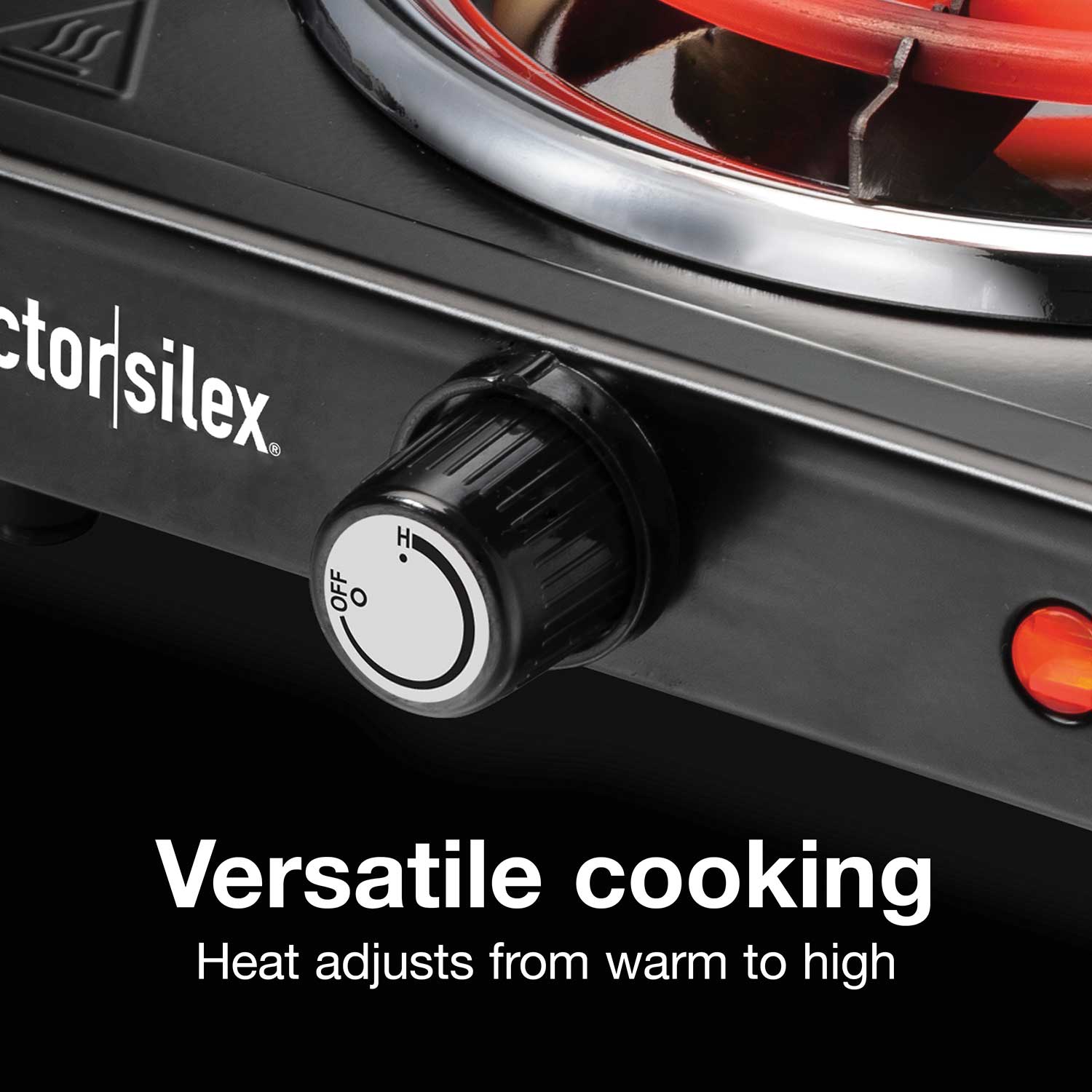 Proctor Silex Electric Double Burner Cooktop - Black