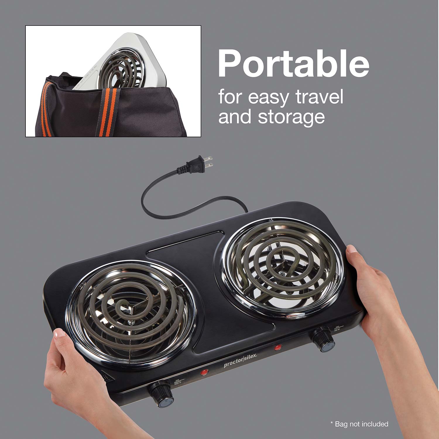 Double Electric Burner Cooktop with Adjustable Temperature - Model - 34115