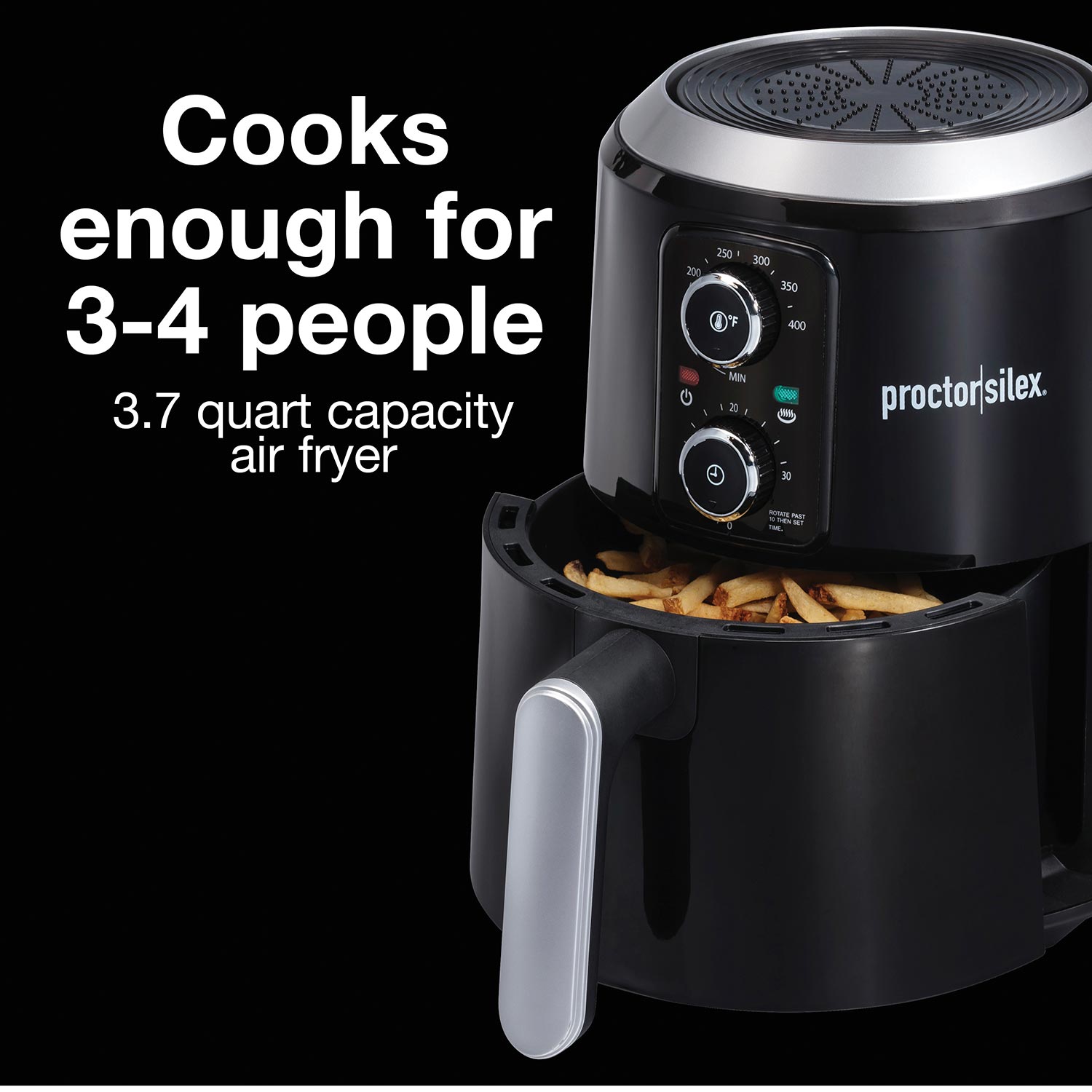 Proctor Silex - 3.7 Quart Air Fryer - Black