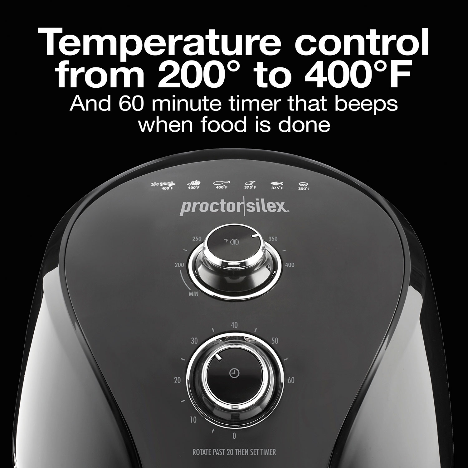 Proctor Silex - 3.7 Quart Air Fryer - Black