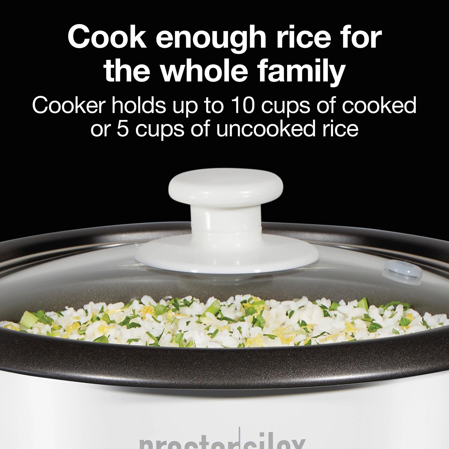 Proctor Silex 6 Cup Rice Cooker and Food Steamer 37510, Color: Black -  JCPenney