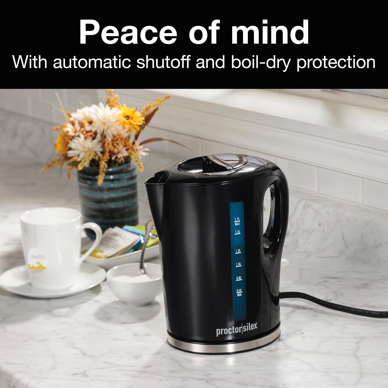 1.7 Liter Cordless Electric Kettle with Auto Shutoff - Model 41002F