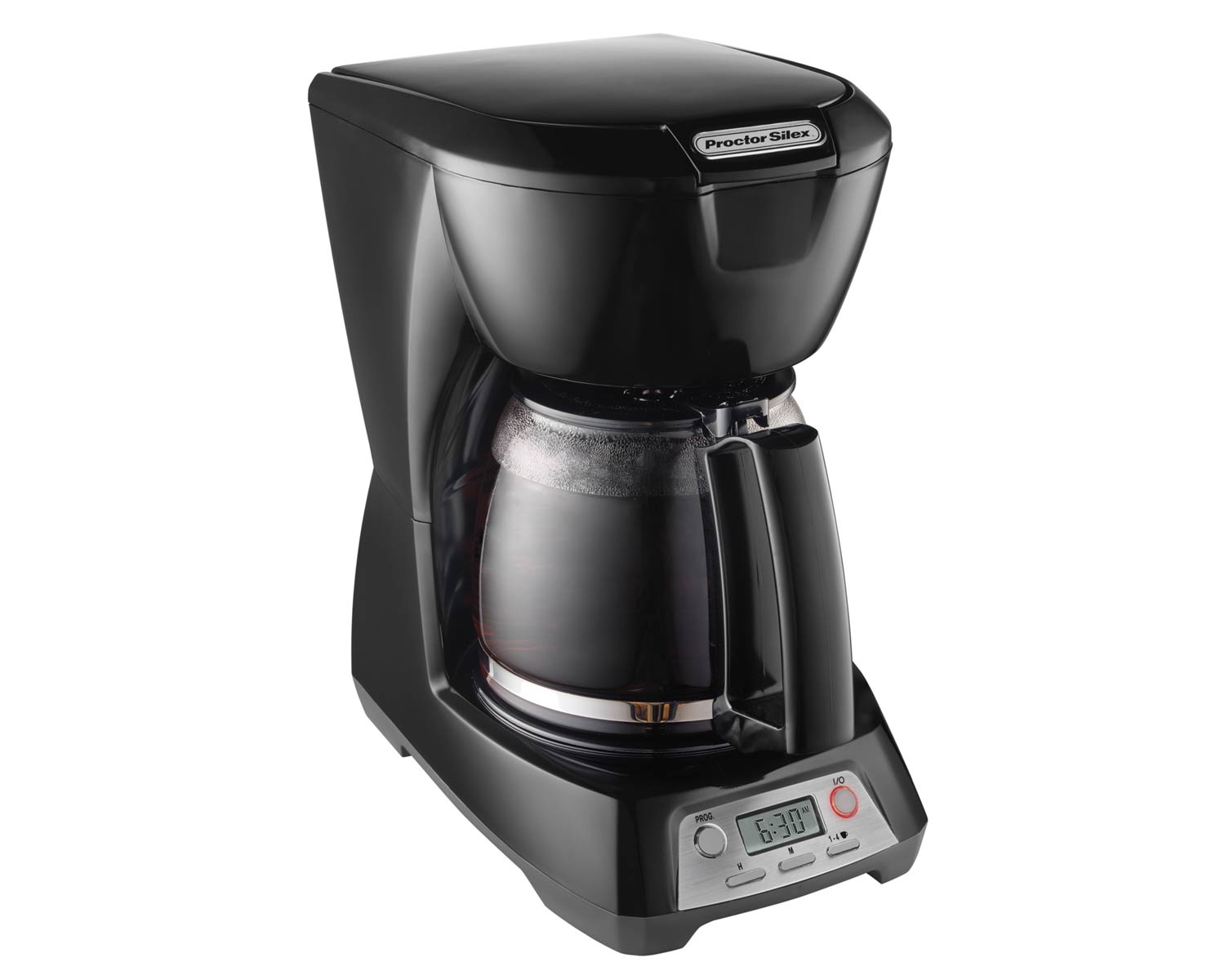 Proctor Silex 12 Cup Compact Programmable Coffee Maker , Black