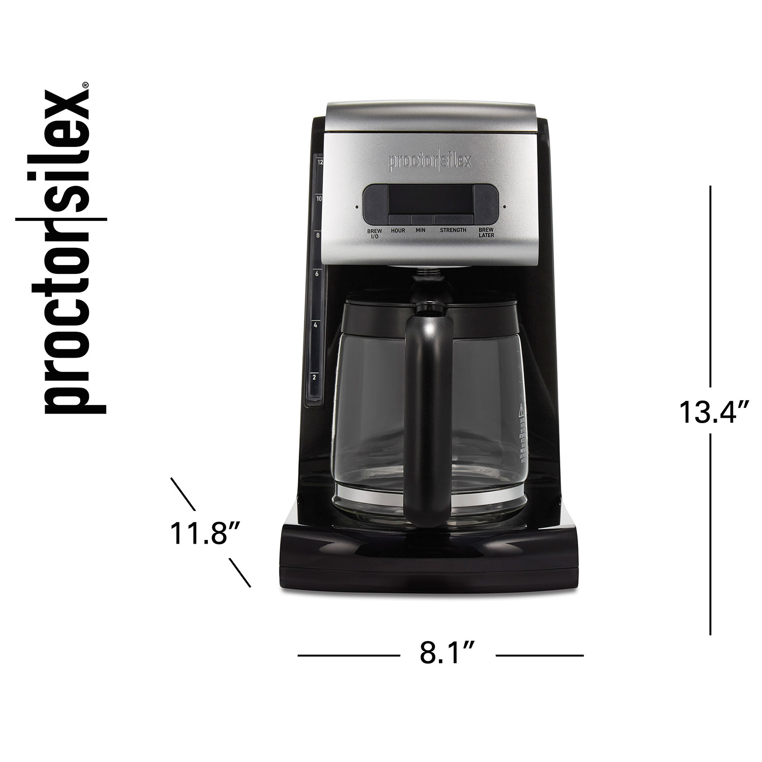 Proctor Silex 12 Cup Coffee Maker with Glass Carafe, Compatible