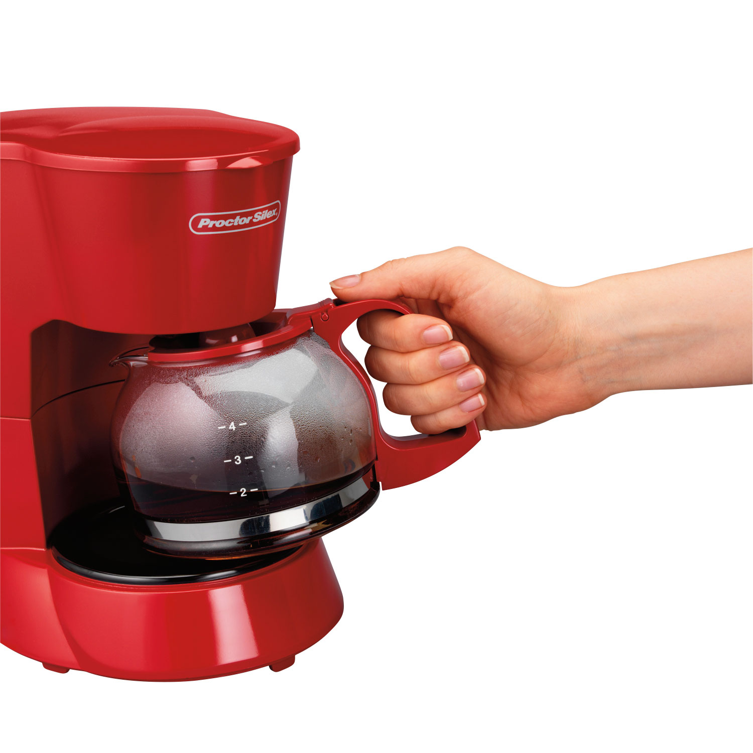 4 Cup Coffee Maker (red) - Model 48133 - Proctor-Silex