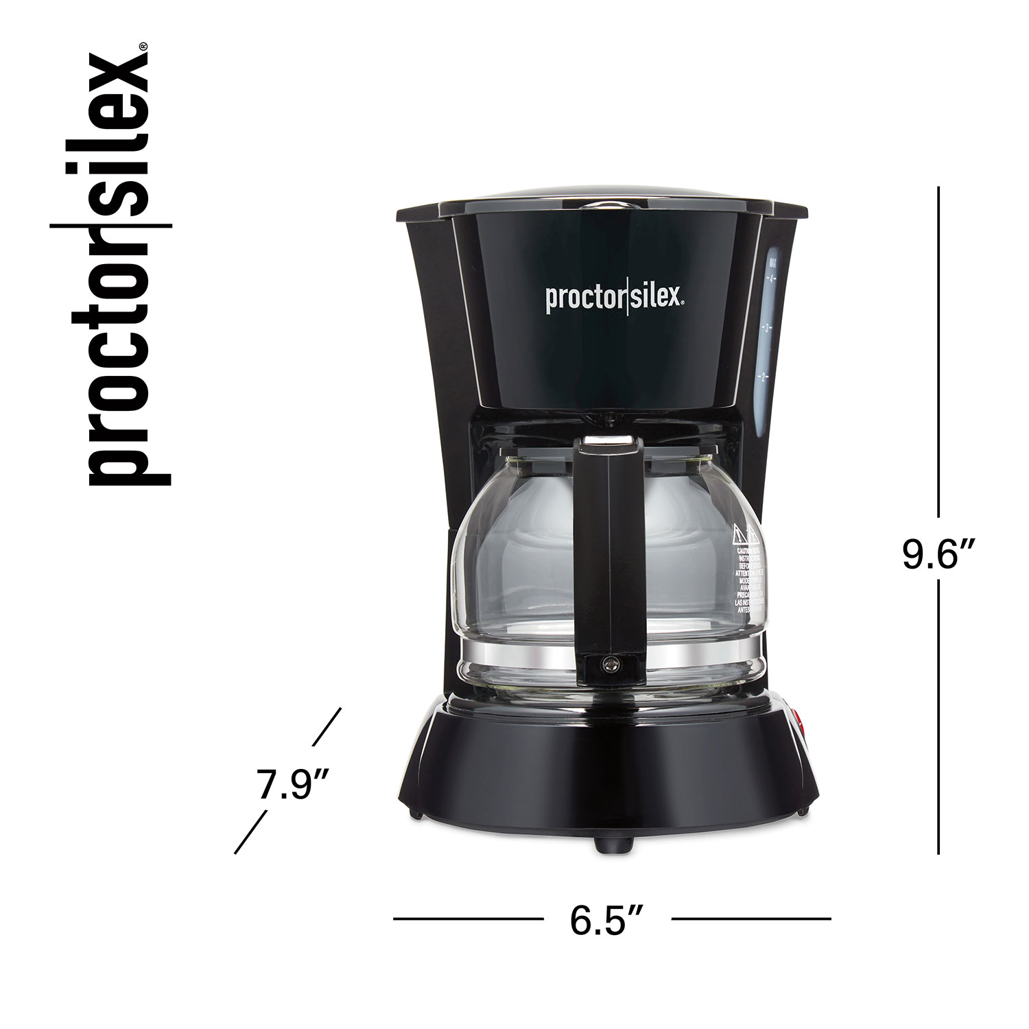 Proctor Silex Coffee Maker, Works with Smart Plugs That are Compatible with  Alexa, Auto Pause and Serve, 10-Cup, Black