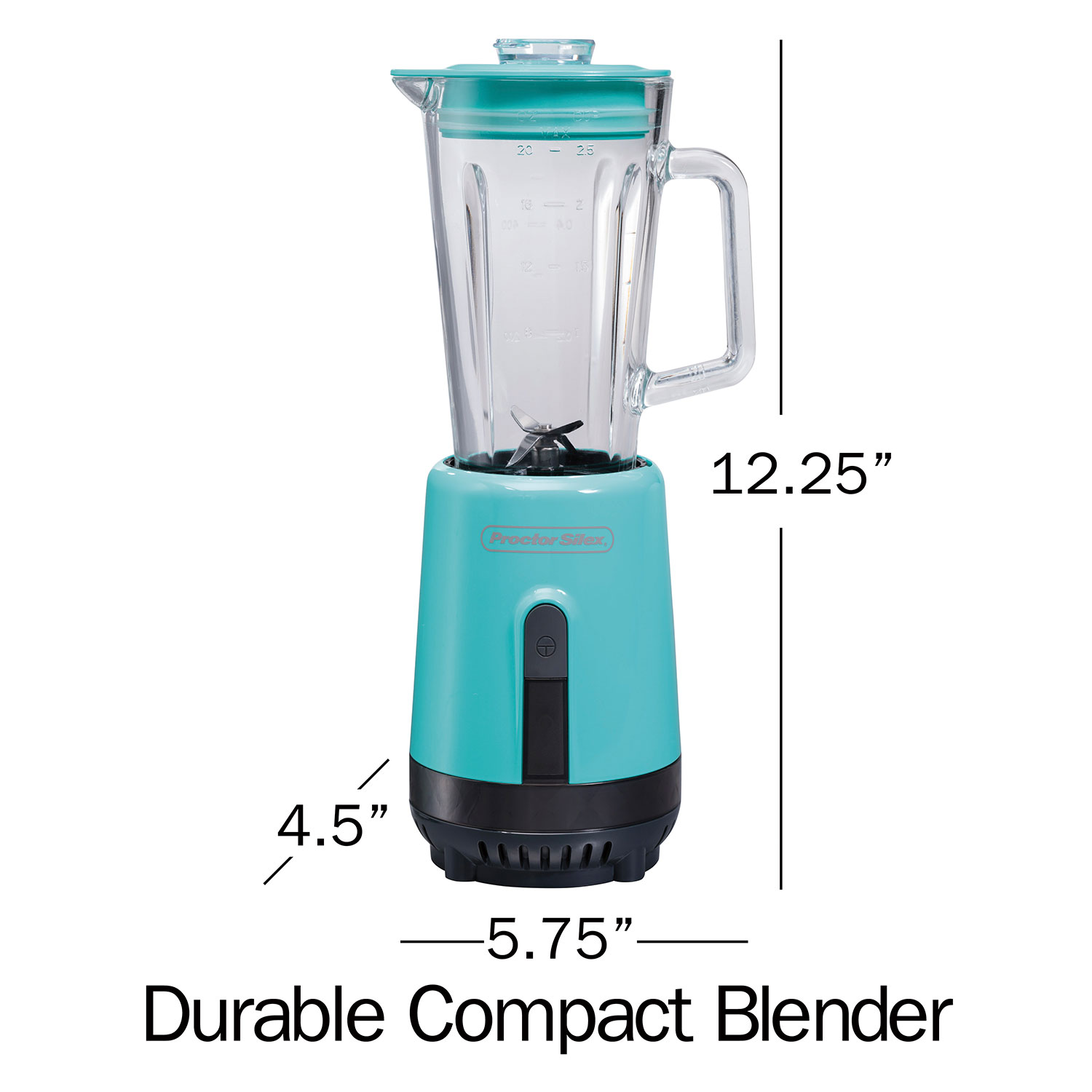 Glass Compact Blender (teal) - Model 51152A