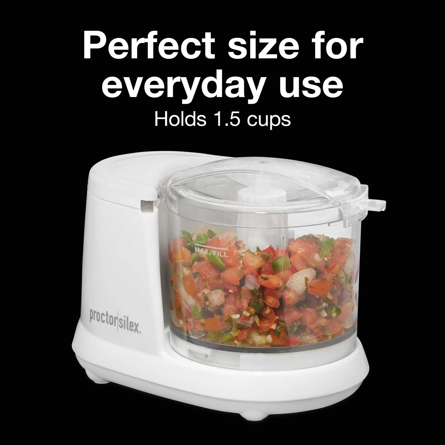 Proctor Silex 1.5-Cup Food Chopper - black