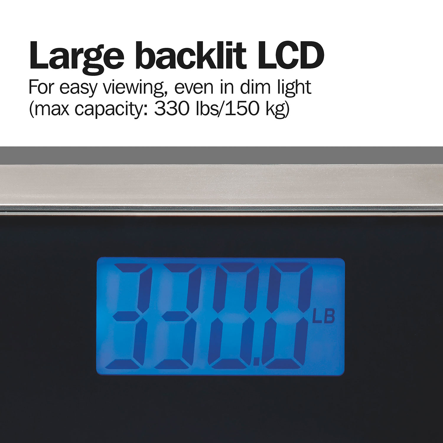 Digital Bathroom Scale with Extra Large Backlit Display