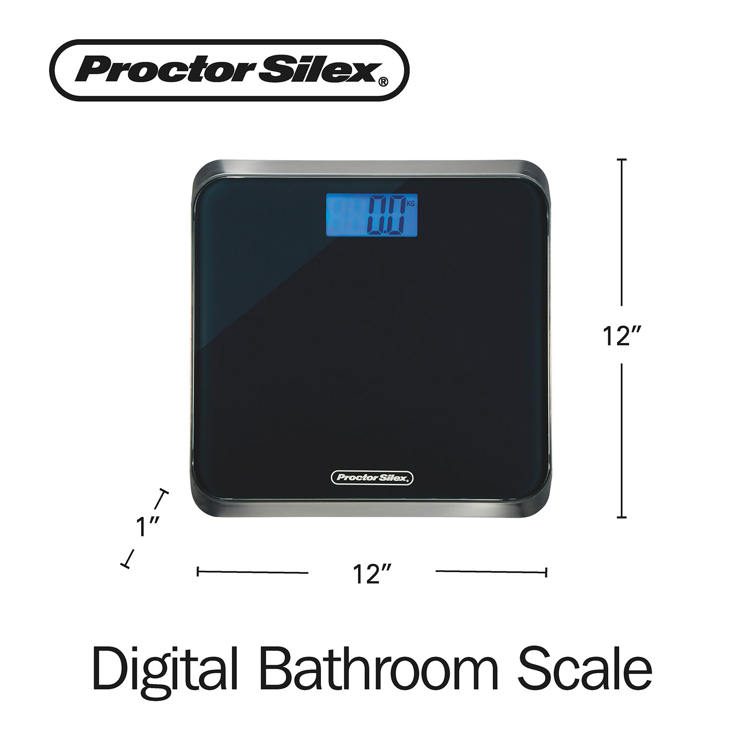 Thinner 330 lbs. Digital Black Bathroom Scale at