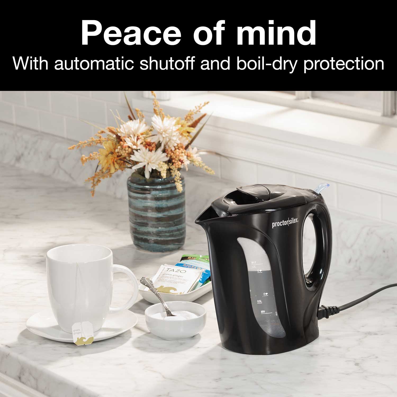 1 Liter Electric Kettle (black) - Model K2071