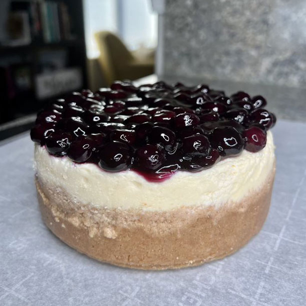 Blueberry Cheesecake with Berry Compote - 1