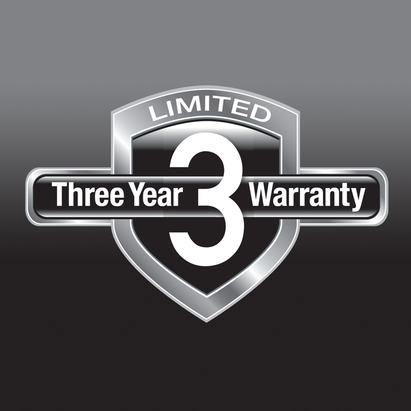 Durable: Trusted to last, with a 3-year warranty.
