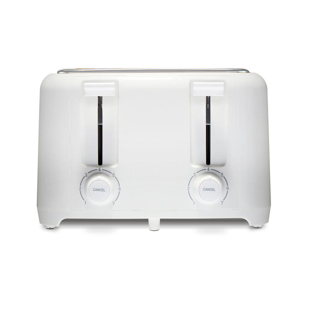 Wide-Slot 4 Slice Toaster, White - 24214PS