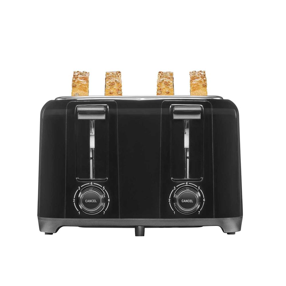 Wide-Slot 4 Slice Toaster (black) - 24215PS
