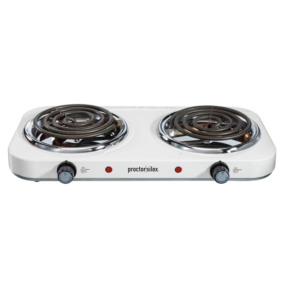 Proctor Silex Electric Double Burner Cooktop with Adjustable Temperature  BLACK 34115 - Best Buy