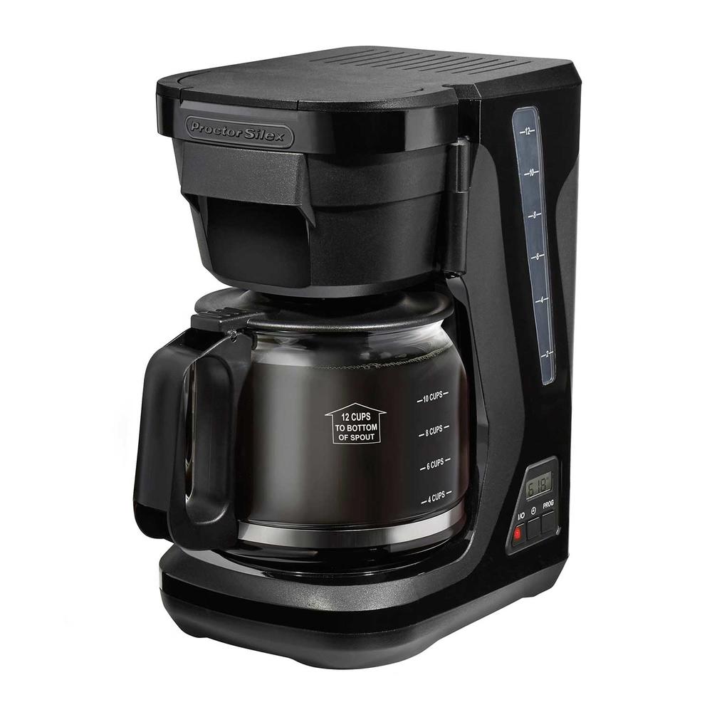 Compact Programmable Coffee Maker Black 43685 Proctorsilex Com