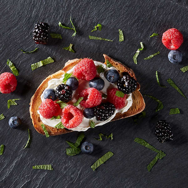 Berry Honey Cream Cheese Toast