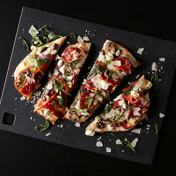 Spinach Feta Vegetable Pizza