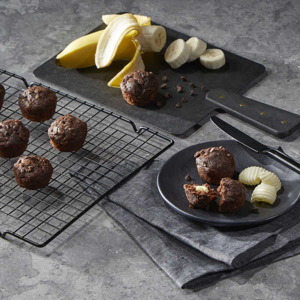 Double Chocolate Banana Mini Muffins